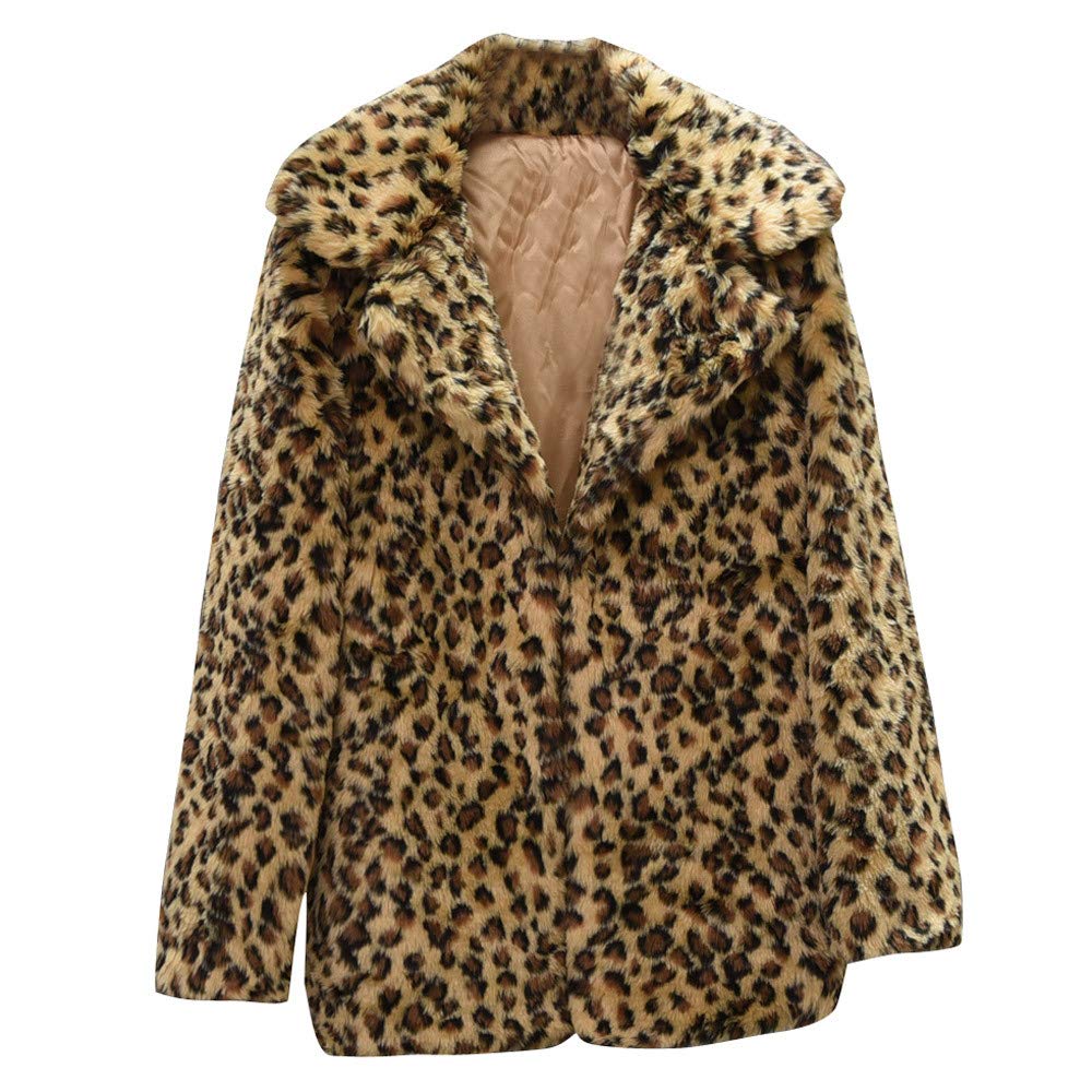 Women's Leopard Print Winter Pullover - Warm Casual Jumper Coat for Ladies | Cozy Outwear for Cold Weather, Daily Wear & Outdoor Activities