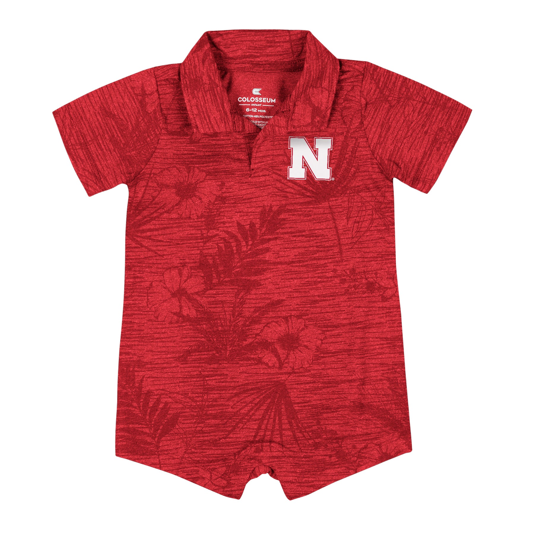 Boys' Nebraska Huskers Infant Fern Romper - Cute Baby Outfit for Game Day & Family Photos | Soft Cotton Football Bodysuit for Newborns & Toddlers