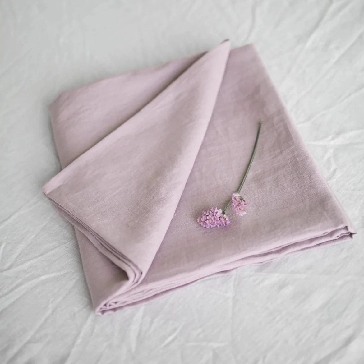 Dusty Rose Pink Linen Flat Bed Sheet - Breathable & Soft 100% Linen Bedding for Queen Size - Perfect for Summer Nights & Cozy Bedroom Decor