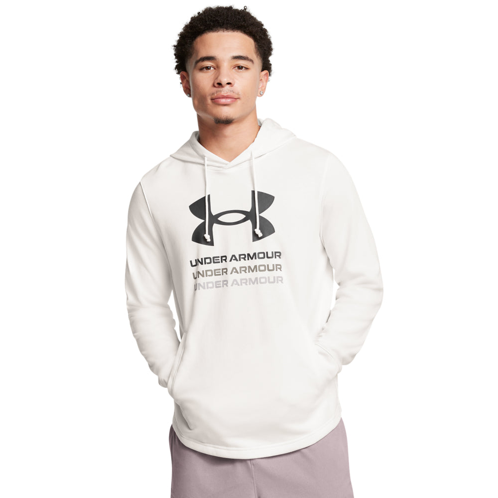 Under Armour Men's Terry Graphic Hoodie - Soft & Comfortable Pullover Sweatshirt for Casual Wear, Gym, and Outdoor Activities
