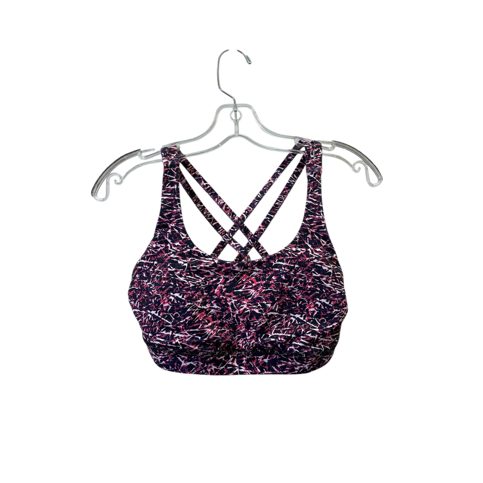 Lululemon Women's Athletic Sports Bra - Pink & Purple, Medium Size - Perfect for Yoga, Running & Gym Workouts