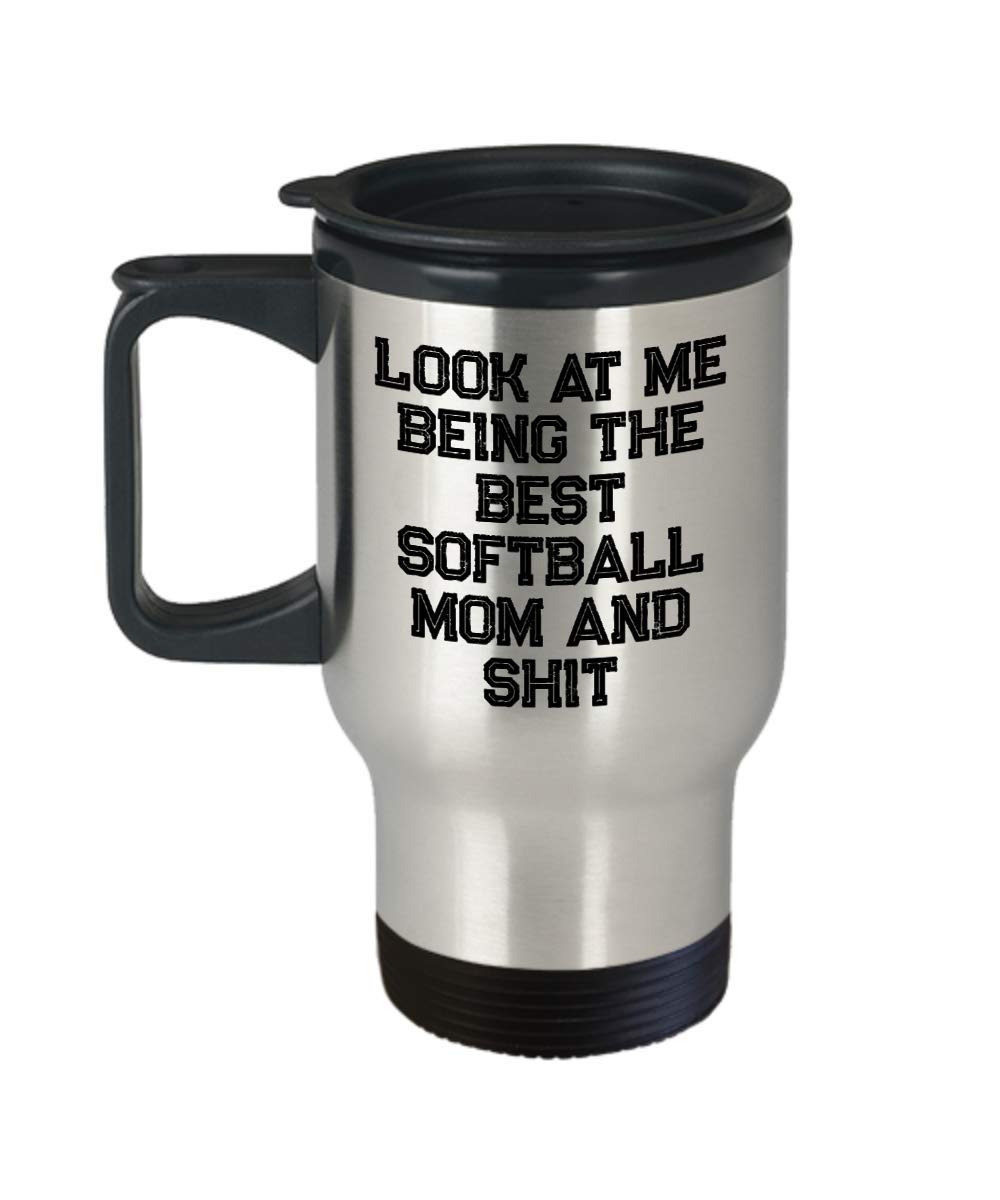 Softball Mom Gifts - Funny Softball Mom Tumbler & Coffee Mug - Insulated Stainless Steel Cup for Baseball Moms - Perfect for Games, Practice & Team Snacks