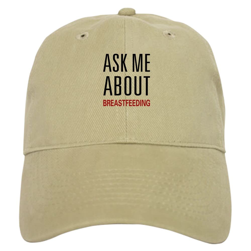 Breastfeeding Cap - Ask Me Baseball Hat for Nursing Moms