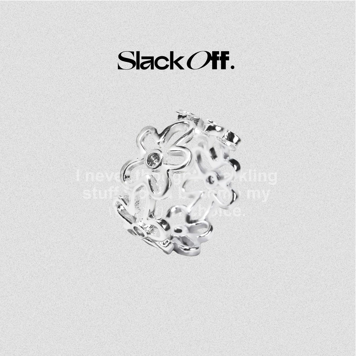 SlackOff Flower World Ring - Elegant Floral Design Fashion Jewelry for Women | Perfect for Parties, Weddings & Everyday Wear