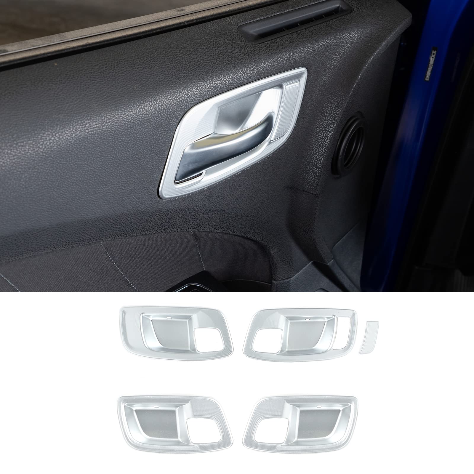 Premium Dodge Charger Inner Door Handle Bowl Cover Trim - Compatible with 2015-2022 Models & Chrysler 300 - Durable Silver Accessory for Enhanced Interior Protection & Style | Perfect for Car Enthusiasts & Daily Commuters
