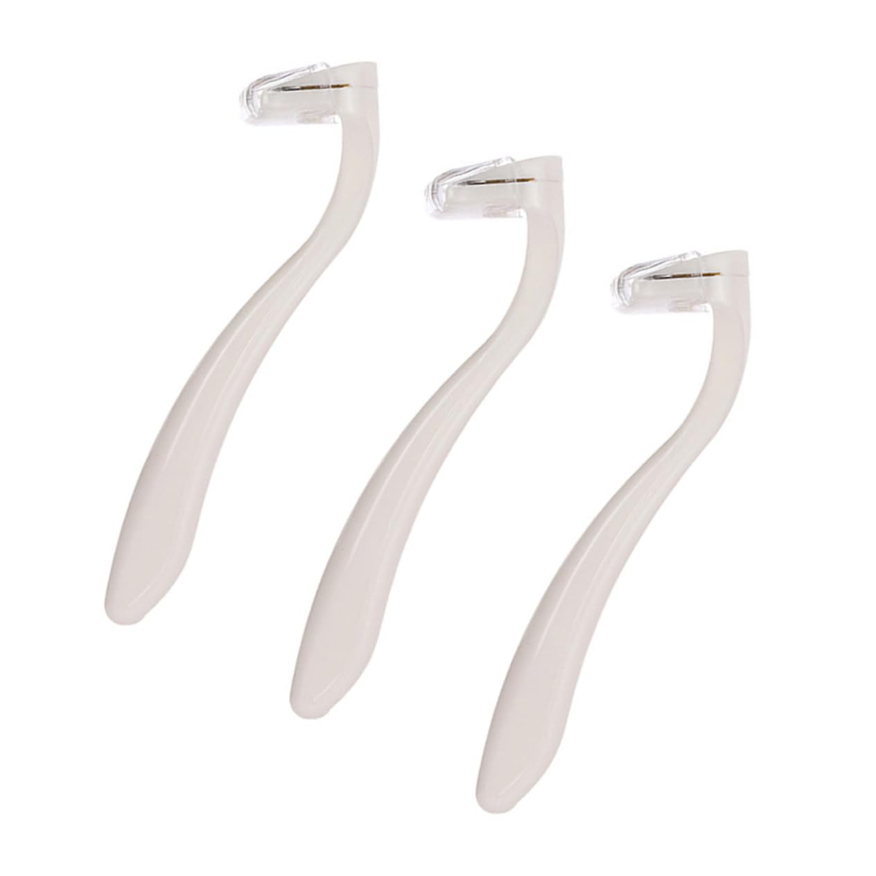 3pcs Bikini Hair Trimmer for Women - Smooth Skin Shaver for Face, Legs & Body - White PP Razor Set for Intimate Grooming