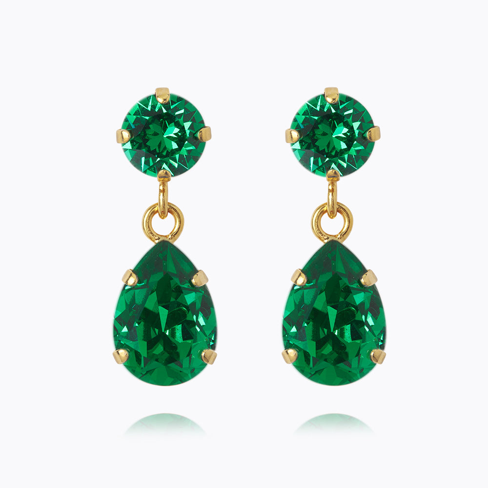 Mini Drop Earrings - Majestic Green Gemstone Dangle Earrings for Women | Elegant Jewelry Gift for Parties, Weddings & Everyday Wear
