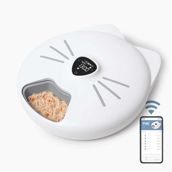 Catit PIXI Smart 6 Meal Automatic Cat Feeder - Programmable Pet Food Dispenser for Cats - Perfect for Busy Pet Owners & Multi-Cat Households