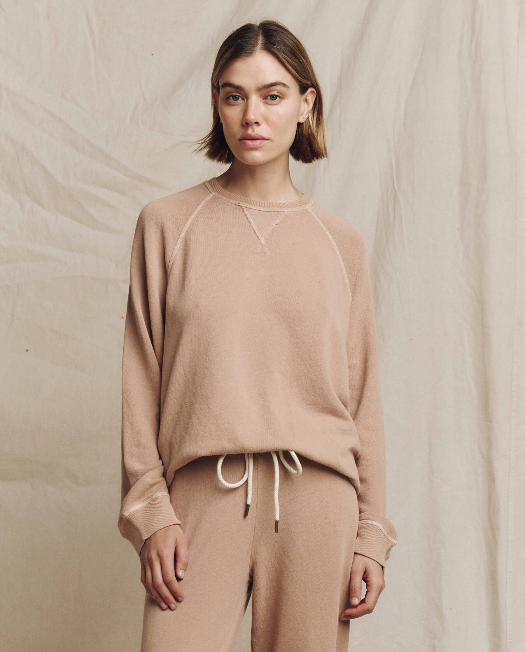 Cozy Slouch Sweatshirt for Women - Soft Oversized Pullover in Biscotti Beige | Perfect for Casual Wear, Lounging at Home & Coffee Dates