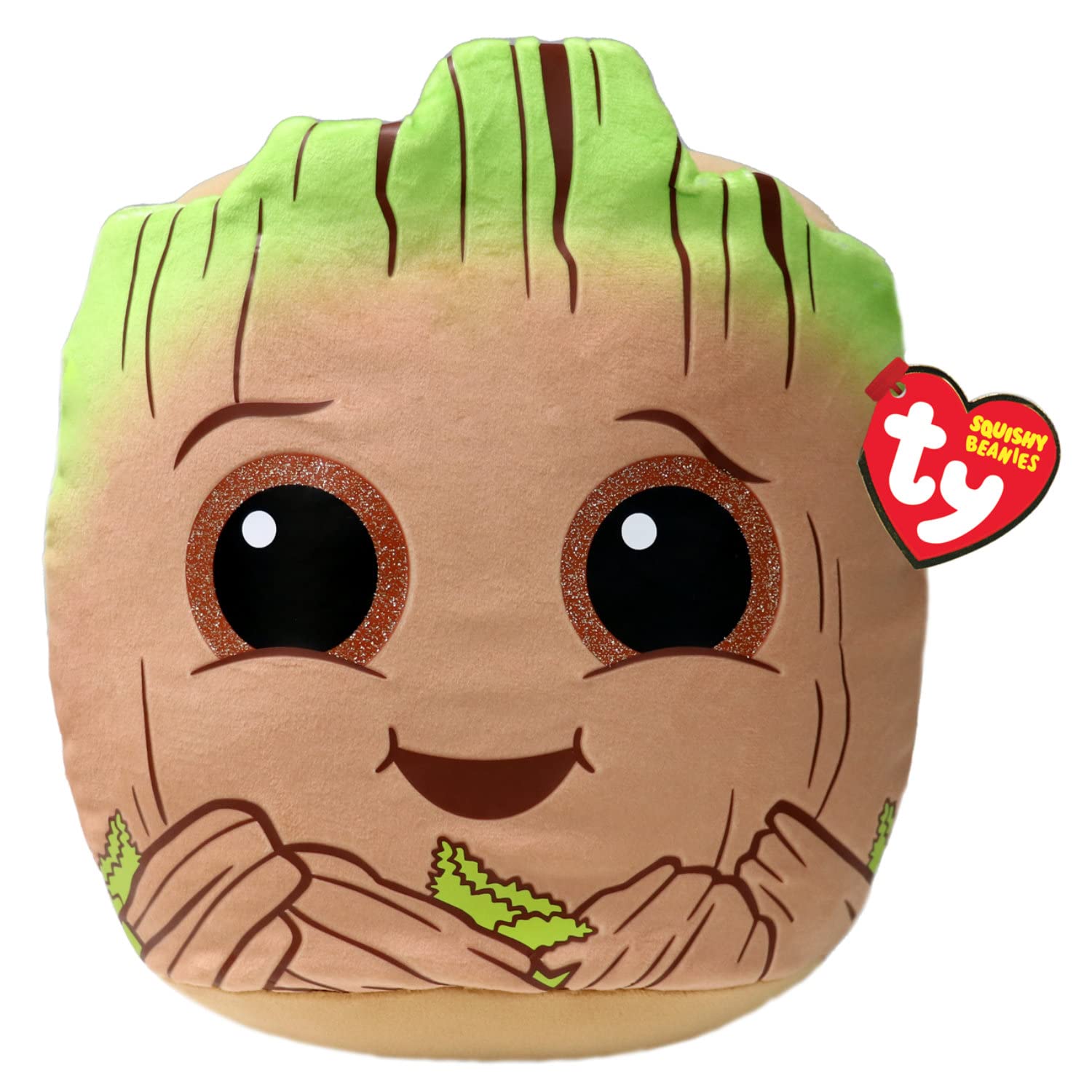 10 Inch TY Squishy Beanie Groot Plush Toy - Soft & Cuddly Marvel Guardians of The Galaxy Collectible for Kids, Bedroom Decor, and Movie Night Snuggles