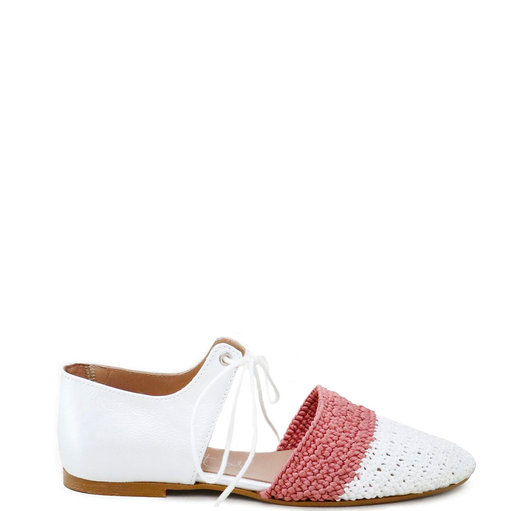 Papanatas Two-Tone Crochet Lace Shoes - Elegant Women's Casual Flats for Spring & Summer | Perfect for Weddings, Beach Outings & Boho Fashion