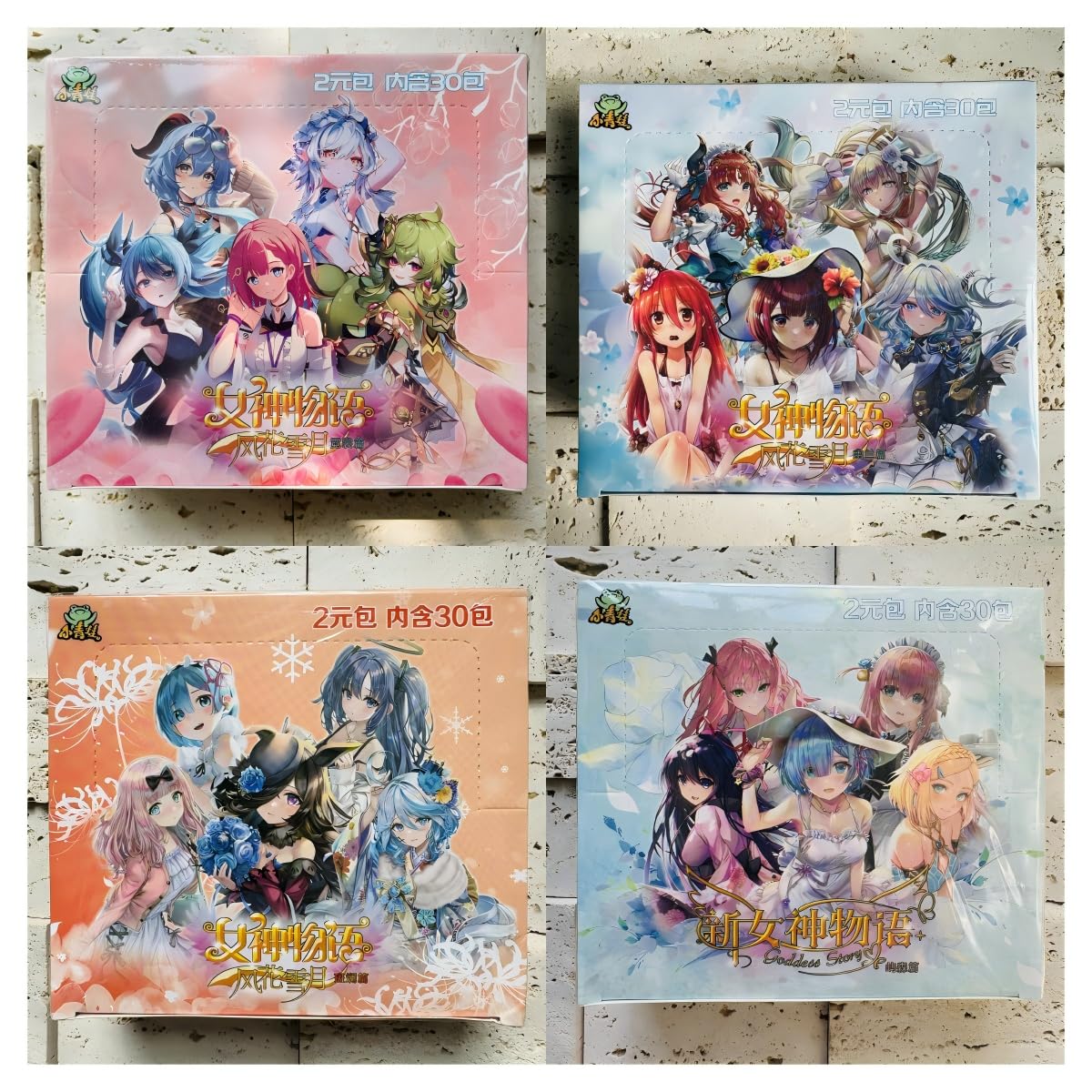 720 Pcs Goddess Story TCG Collection Cards - Booster Box Playing Cards for Trading Card Game Enthusiasts, Birthday Gift & Tabletop Game Accessories (4 Boxes Set) - Perfect for Game Nights, Collecting, and Gifting (NS-2M10-11-12-13)