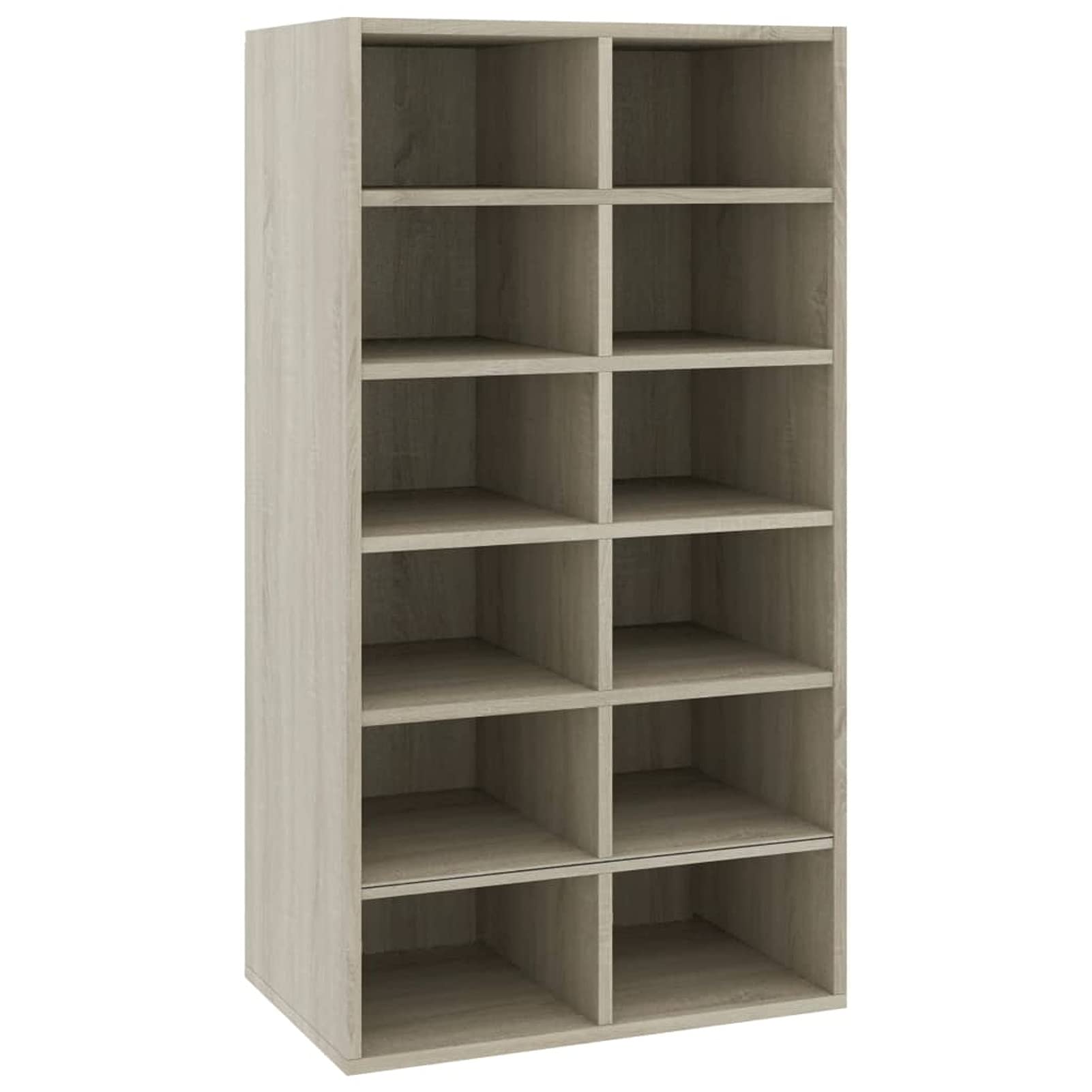 Festnight 3-Tier Shoe Rack Organizer - Space Saving Shoe Storage Shelf for Bedroom, Hallway & Entryway - Durable Chipboard Construction in Sonoma Oak Finish - 21.3
