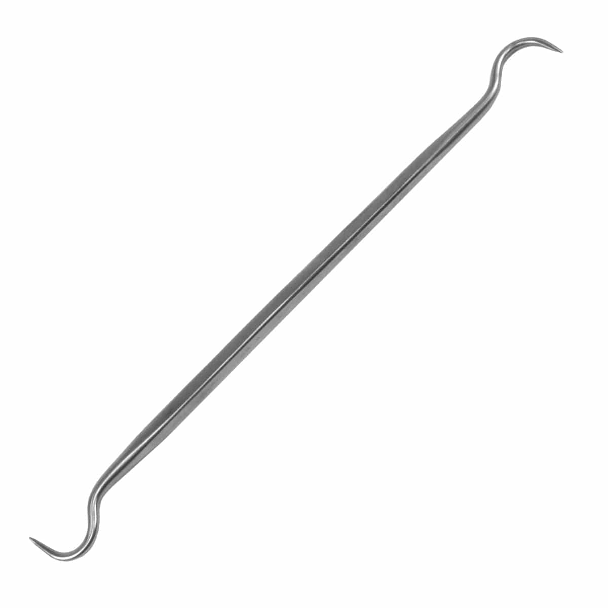 DD1 Double Ended Stainless Steel Pick with Round Hooks - 5 1/4 Inch Professional Kitchen Tool for Meat, BBQ, and Food Prep