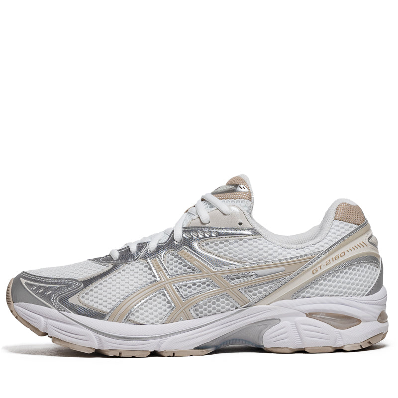 ASICS GT-2160 Running Shoes for Men & Women - White/Putty - Lightweight Cushioned Sneakers for Jogging, Gym & Daily Wear