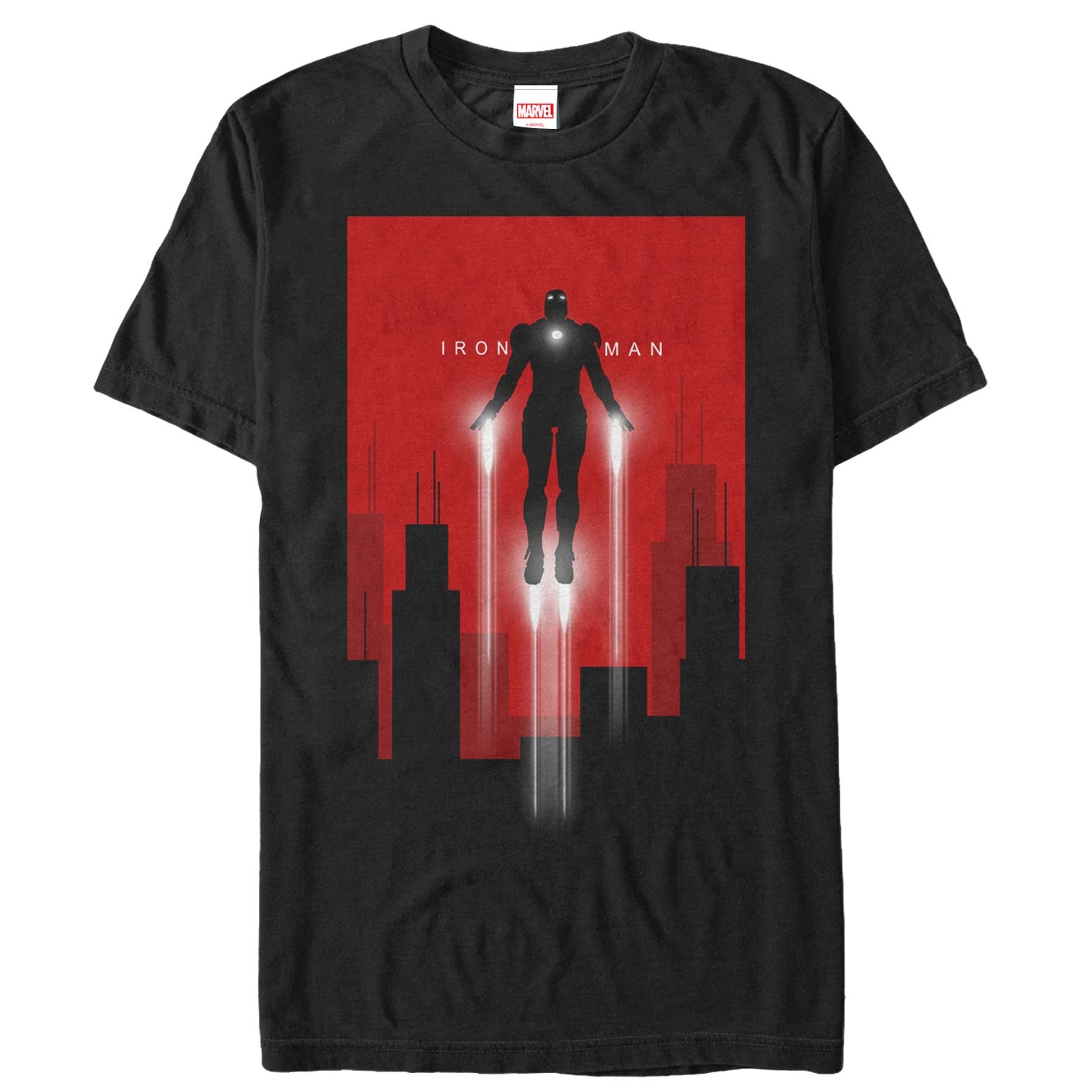 Marvel Iron Man in Flight Graphic T-Shirt for Men - Superhero Comic Tee for Casual Wear & Cosplay