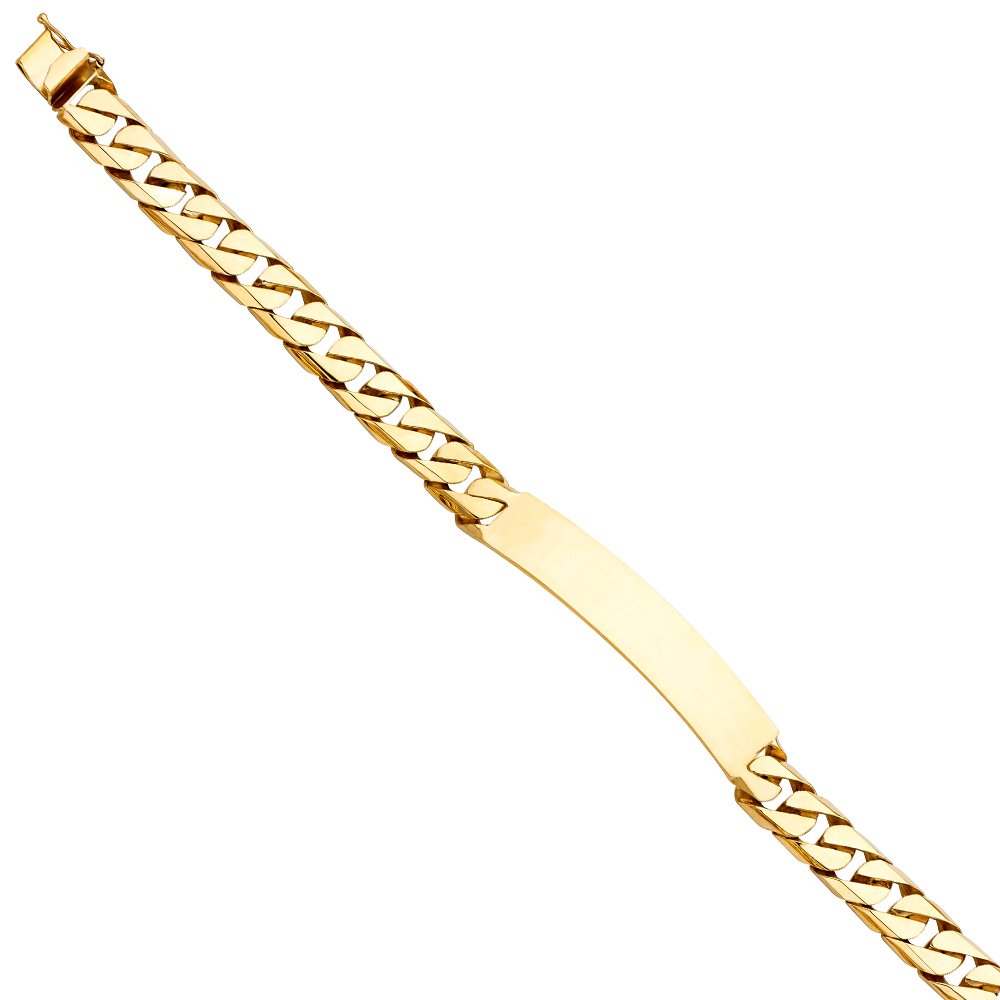 14K Gold Cuban Link ID Bracelet - 8.5