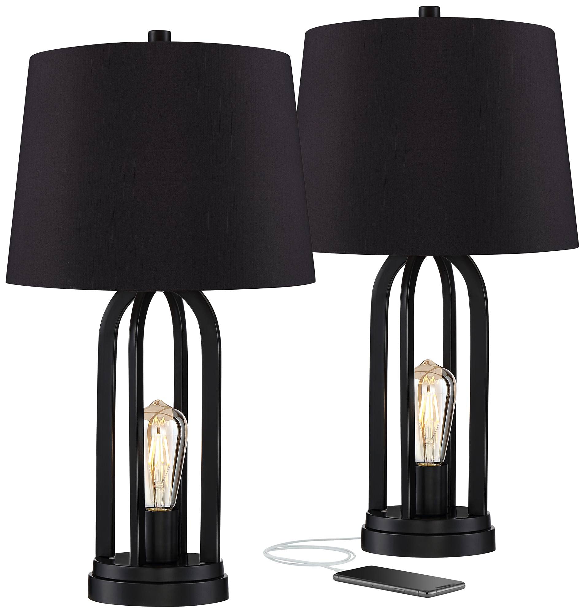 360 Lighting Marcel Industrial Modern Table Lamps Set of 2 - 24.25