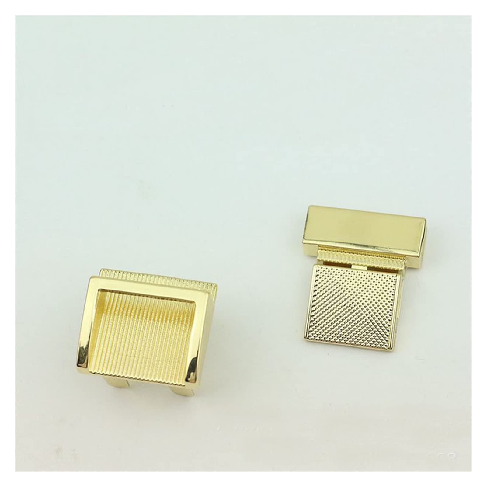 Kigauru 20Pcs Rectangle Handbag Twist Turn Lock - 39x35mm Light Gold Metal Buckle Switch Latch for Purse, Bag & Leather Craft - DIY Hardware Accessories Replacement & Repair