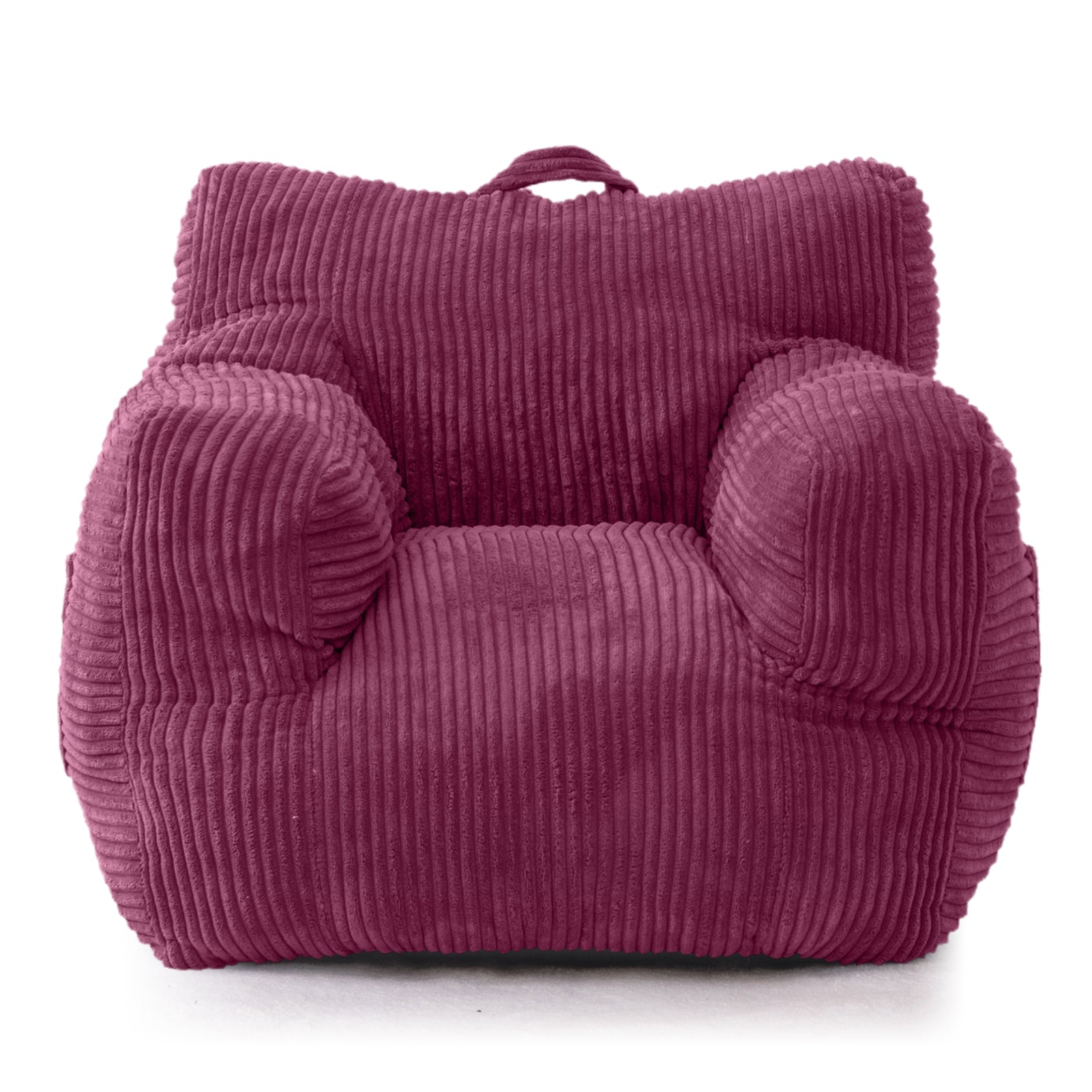 MAXYOYO Kids Bean Bag Chair - Corduroy Bean Bag Couch with Armrests for Children's Room, Nursery & Playroom (Rose Pink) - Perfect for Reading, Gaming & Relaxing