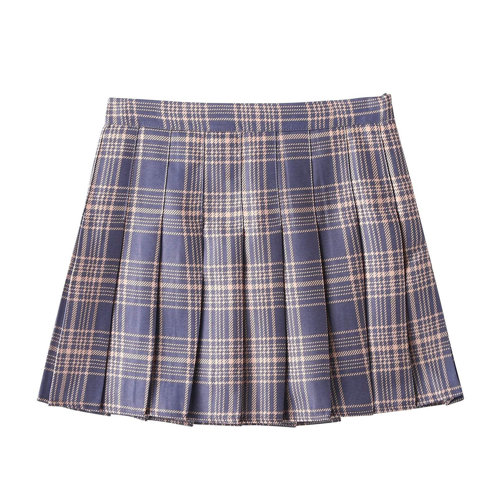 Stylish Women's Plaid A-Line High Waist Pleated Mini Skirt | Trendy Culotte Short Skirt for Casual Outfits & Summer Fashion | Perfect for Office, Dating, and Party Wear