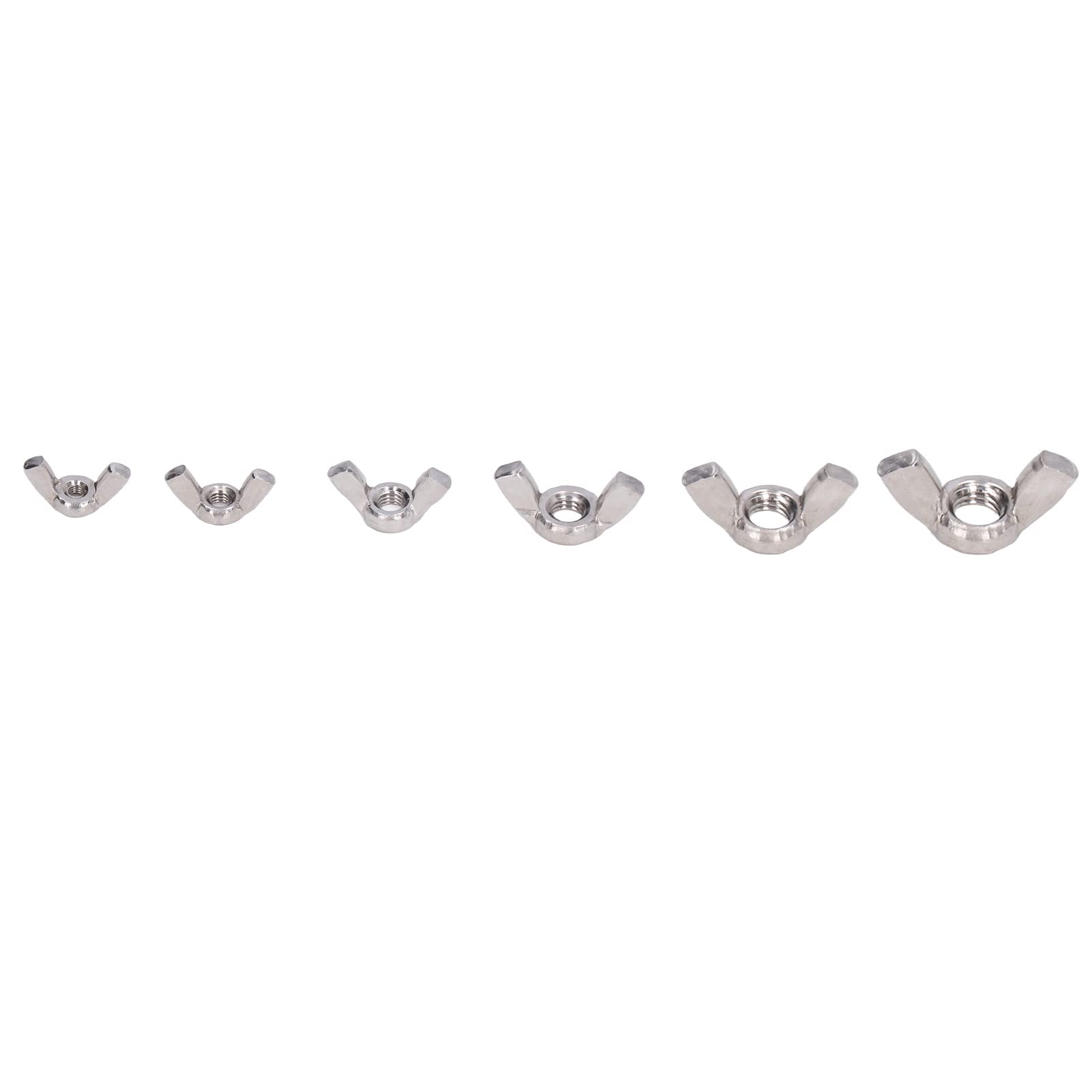 50Pcs 304 Stainless Steel Wing Nuts Assortment Kit - M10 Hand Twist Tighten Hardware Fasteners for DIY, Furniture & Machinery Repair - DIN 315 Butterfly Wing Nuts Replacement Set