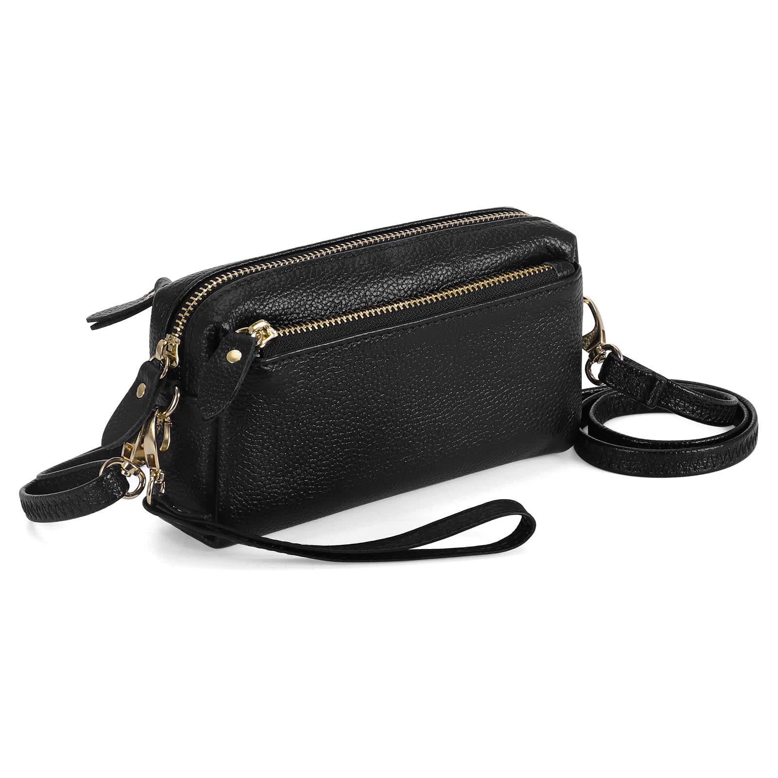 Stylish Small Leather Crossbody Bag for Women - Mini Phone Purse with Wristlet Strap, Shoulder & Clutch Handbag | Perfect for Daily Use, Travel & Parties