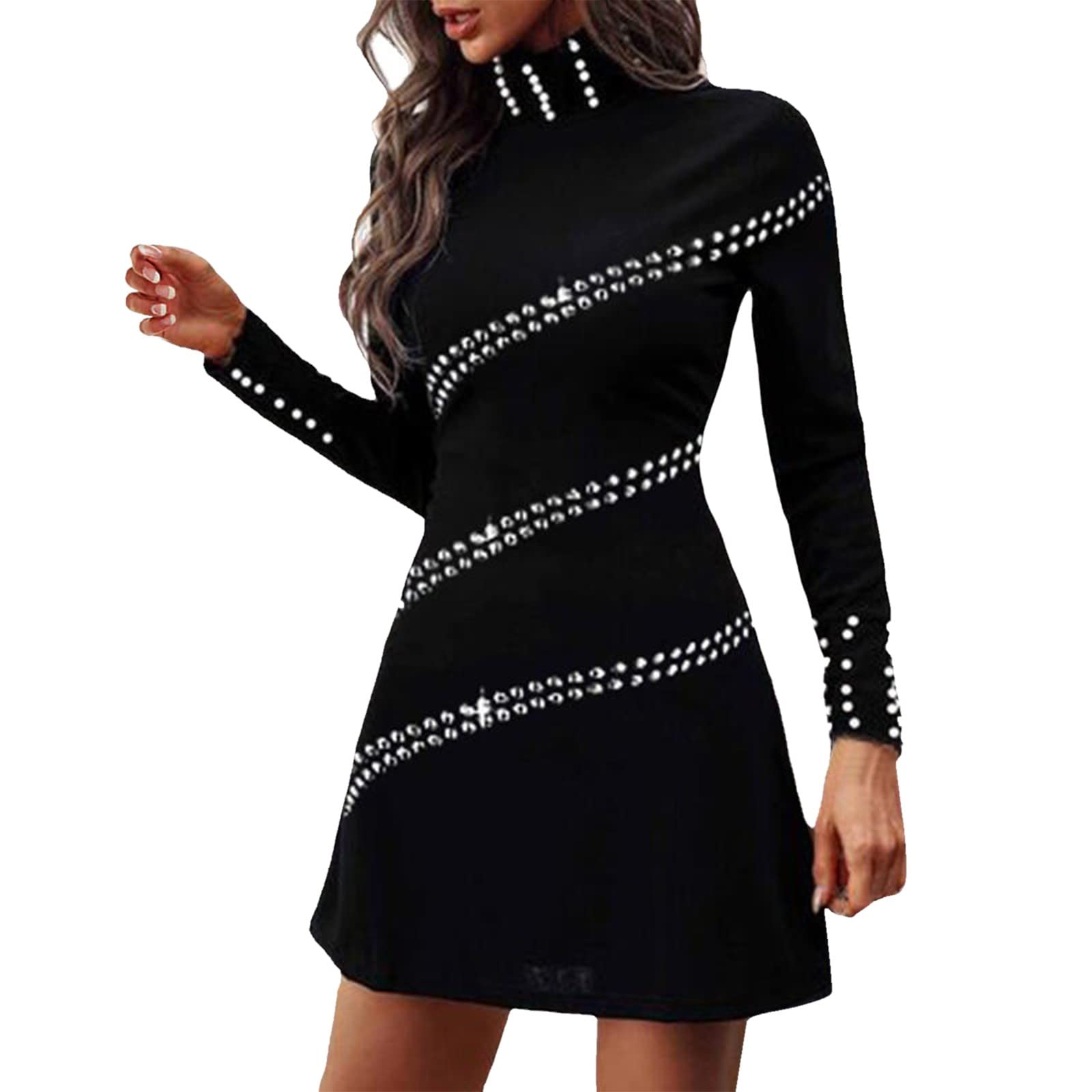 Stylish Women's Plus Size Lantern Sleeve Mesh Mini Dress - Elegant Casual Doll Dress for Party, Date Night & Summer Outings