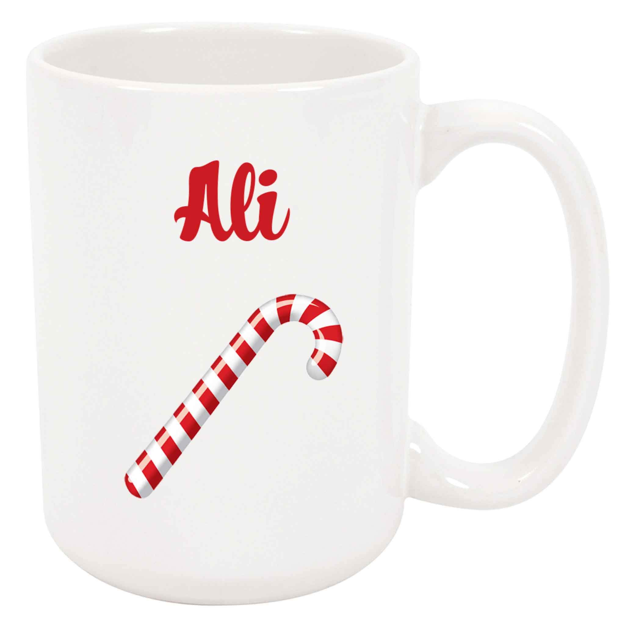 Festive Candy Cane Christmas Coffee Mug - Holiday Themed Ceramic Cup for Hot Cocoa & Tea - Perfect for Xmas Gifts, Office Parties & Cozy Winter Mornings