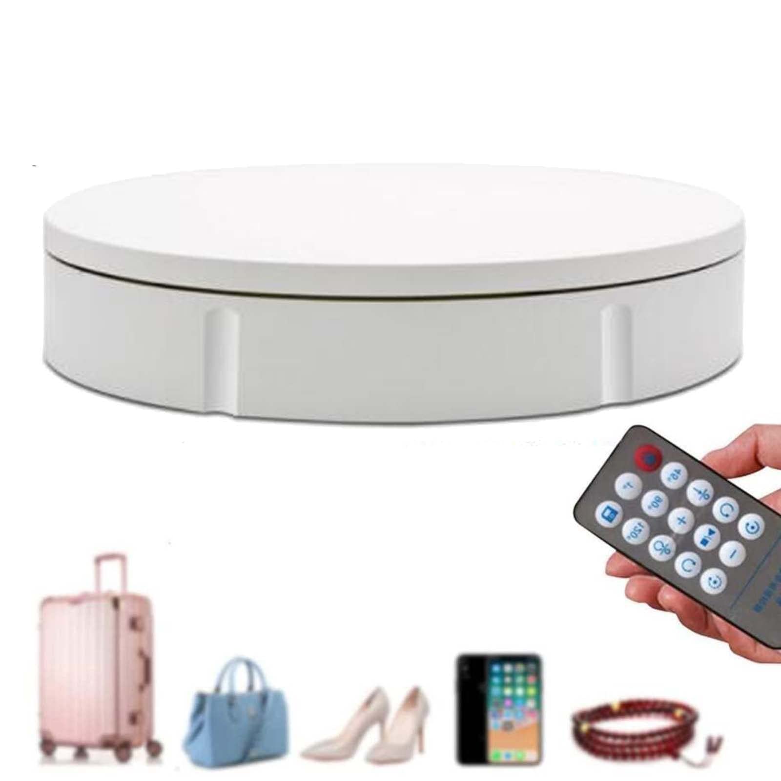 LXILUV 30cm Motorized Rotating Display Stand - 360° Electric Turntable for Photography, Jewelry, Watches, 3D Models, Cakes & Collectibles (White) | Perfect for Product Showcase, E-commerce Photography, and Display at Trade Shows