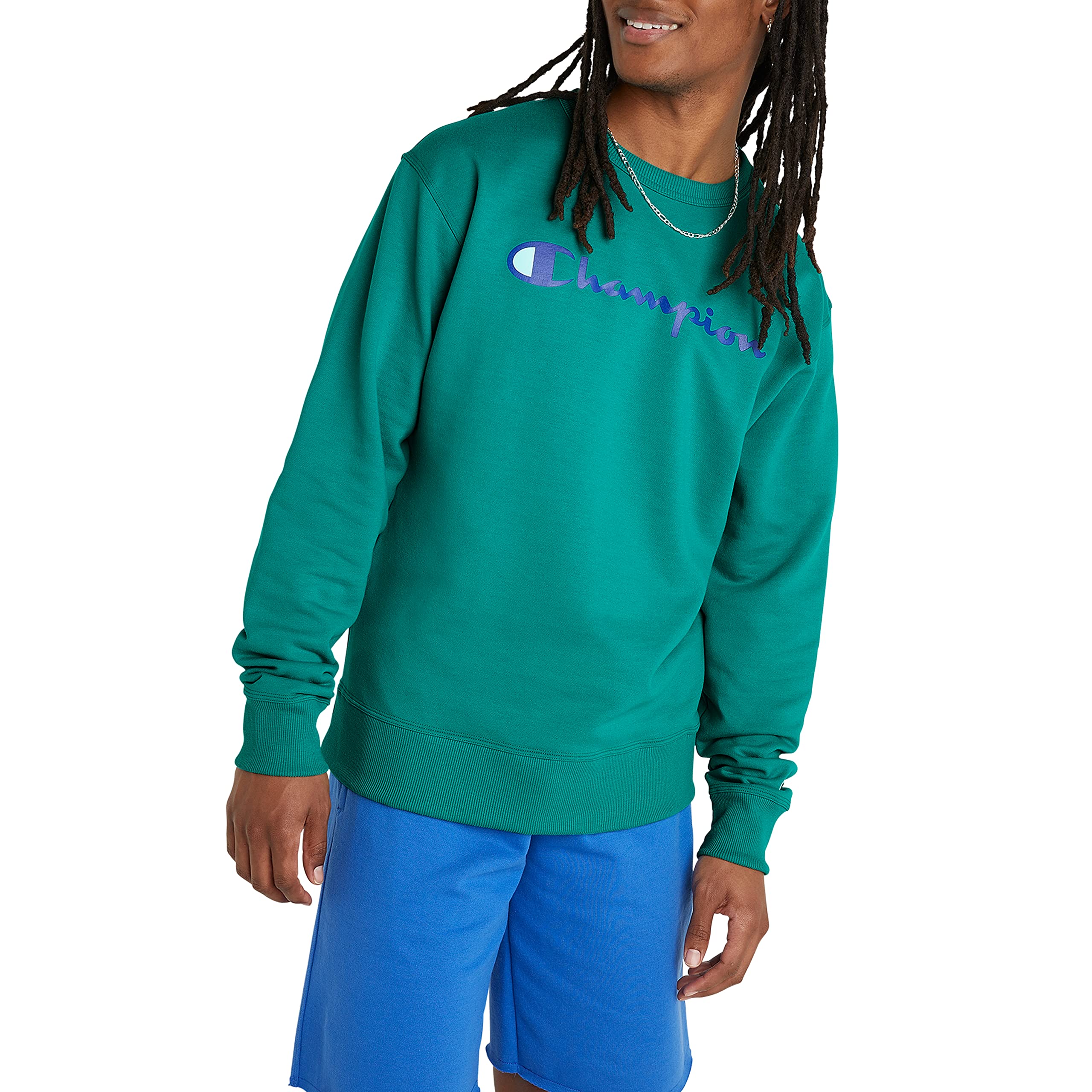 Champion Men's Powerblend Fleece Crewneck Sweatshirt - Soft & Comfortable Pullover for Casual Wear, Gym, or Lounge (Regular & Big & Tall Sizes)