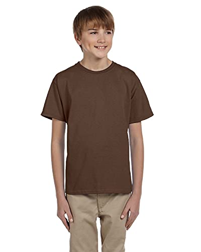 Fruit of the Loom 3930BR Heavy Duty Cotton Youth Short Sleeve T-Shirt - Comfortable Kids Tee for School, Sports & Everyday Wear