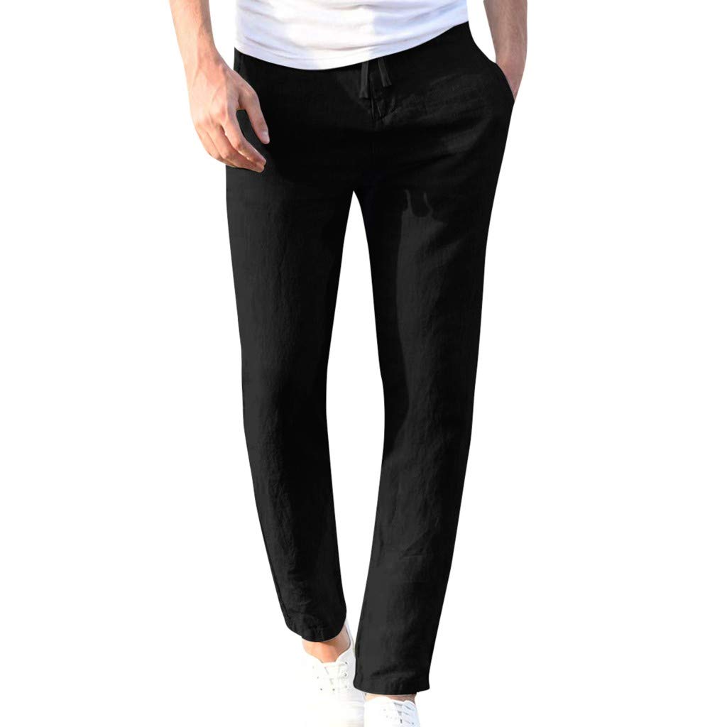 FIN86 Men's Athletic Training Pants - Stretch Cotton Blend Workout & Casual Trousers with Elastic Waistband | Gym, Running, Yoga & Everyday Wear