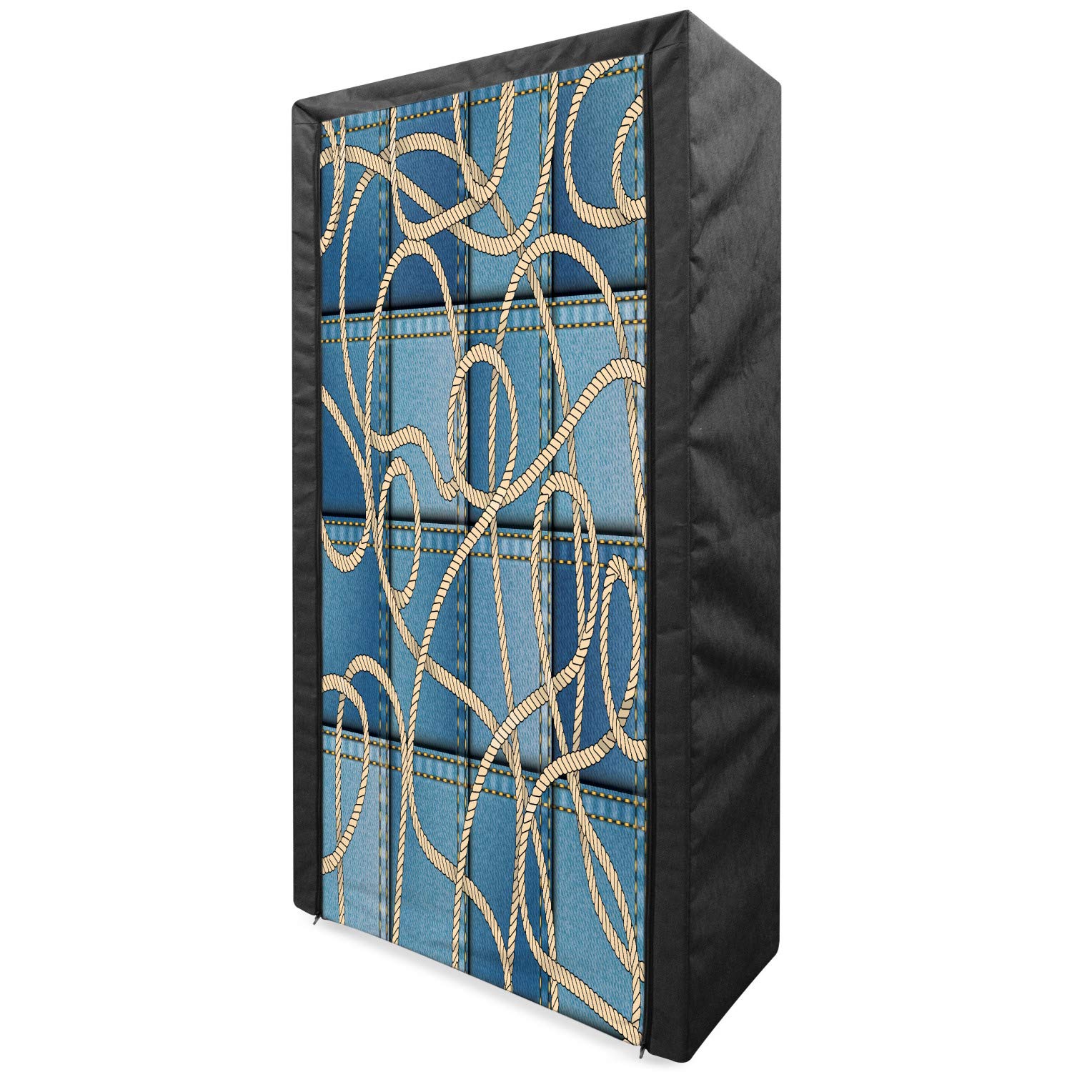Ambesonne Nautical Denim Fabric Wardrobe - 33.5