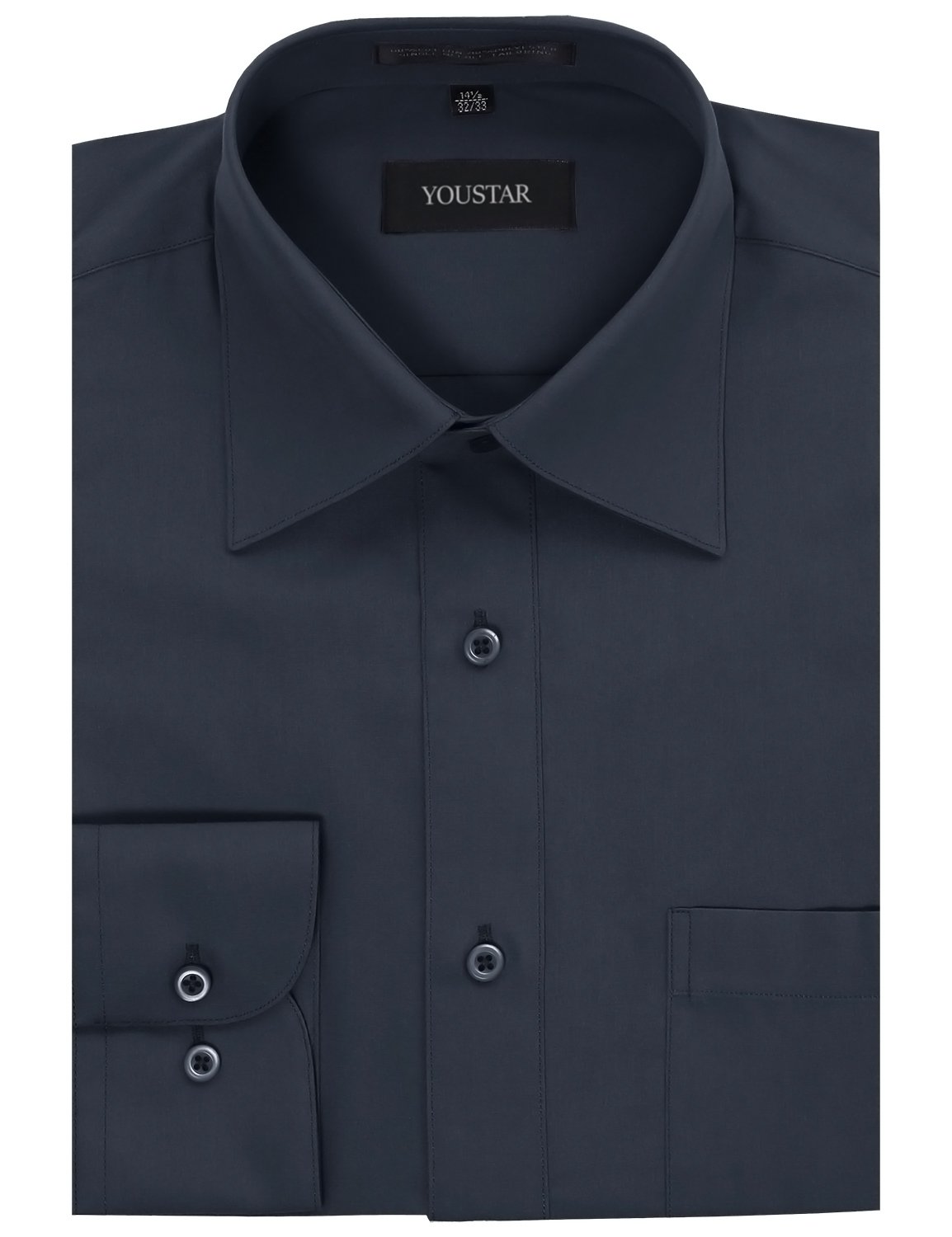 Youstar Men's Regular Fit Dress Shirt - Classic Office & Formal Wear - Perfect for Business Meetings, Weddings & Special Occasions