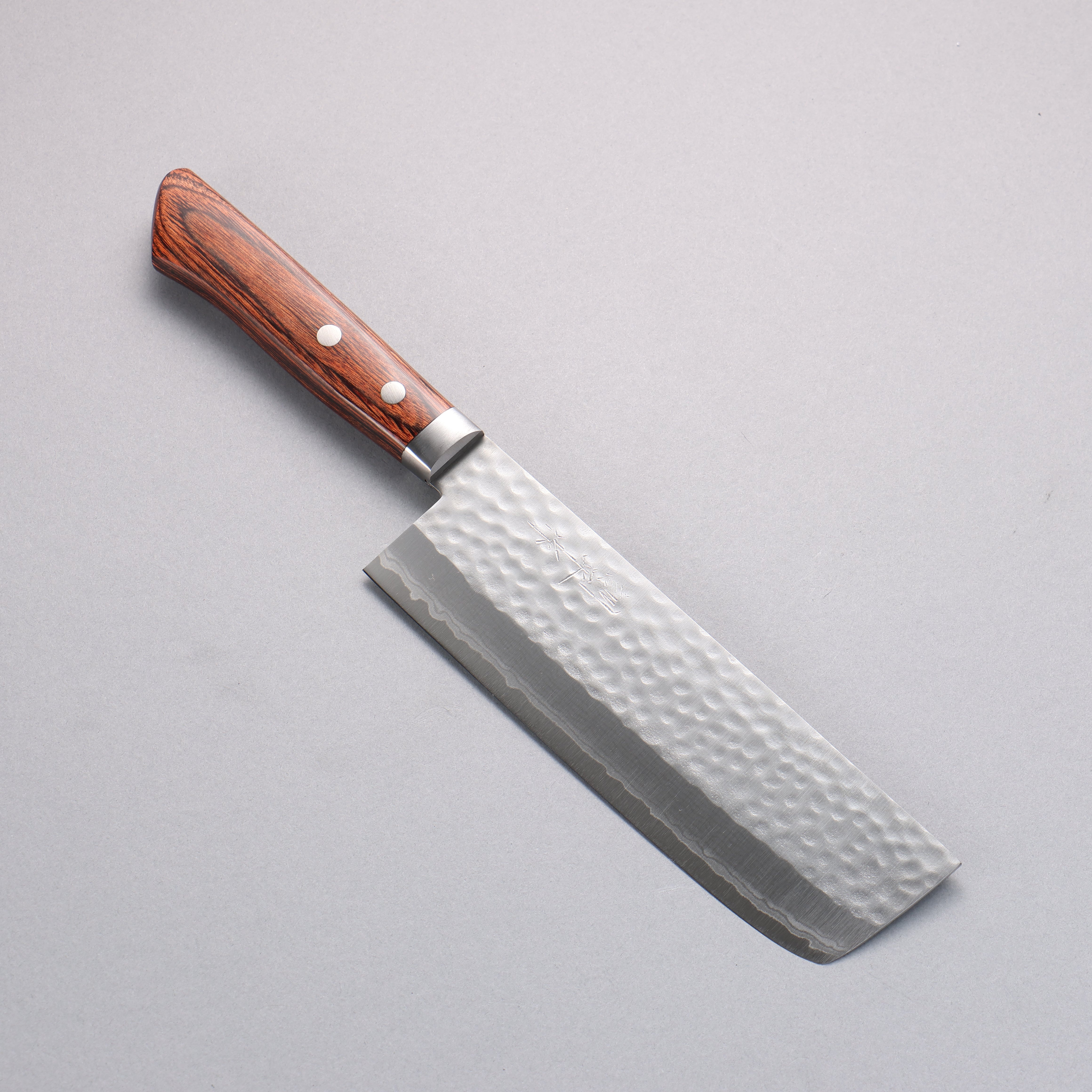 Premium Kunihira Kokuryu VG10 Damascus Nakiri Knife 165mm - Japanese Mahogany Pakkawood Handle - Professional Chef & Home Cooking Vegetable Chopper