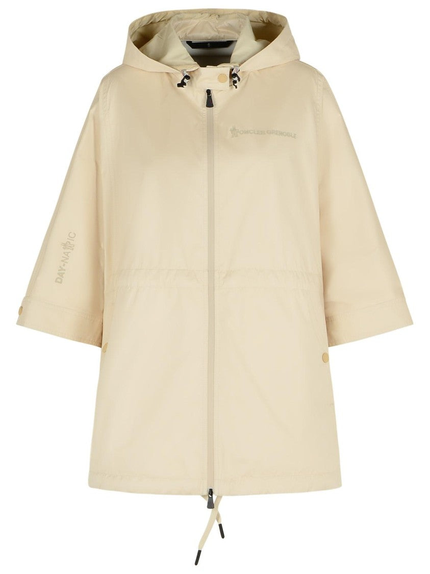 Stylish Vorassay Beige Nylon Cape - Lightweight Water-Resistant Fashion Cape for Women | Perfect for Outdoor Events, Travel & Evening Wear