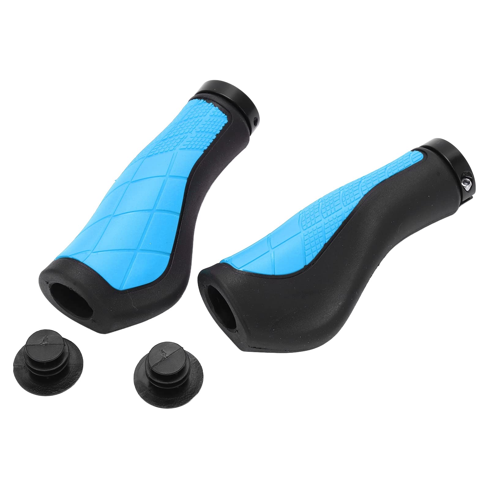Premium Anti-Slip Bike Handlebar Grips - 1 Pair Ergonomic MTB/Road Bike Handle Covers with Alloy Double Locking Clamps for Mountain, Road & Folding Bicycles - Perfect for Commuting, Trail Riding & Urban Cycling