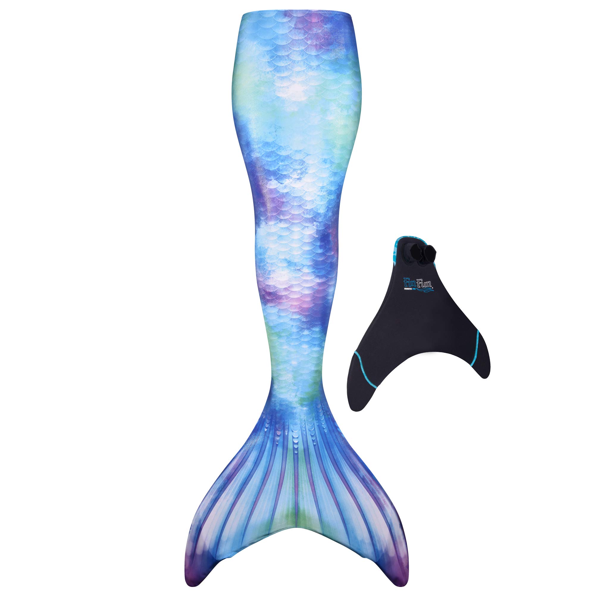 Fin Fun Limited Edition Mermaid Tail Swimwear for Girls, Kids, Women, Teens & Adults - Durable Reinforced Tips with Monofin - Perfect for Pool Parties, Beach Vacations & Underwater Photography