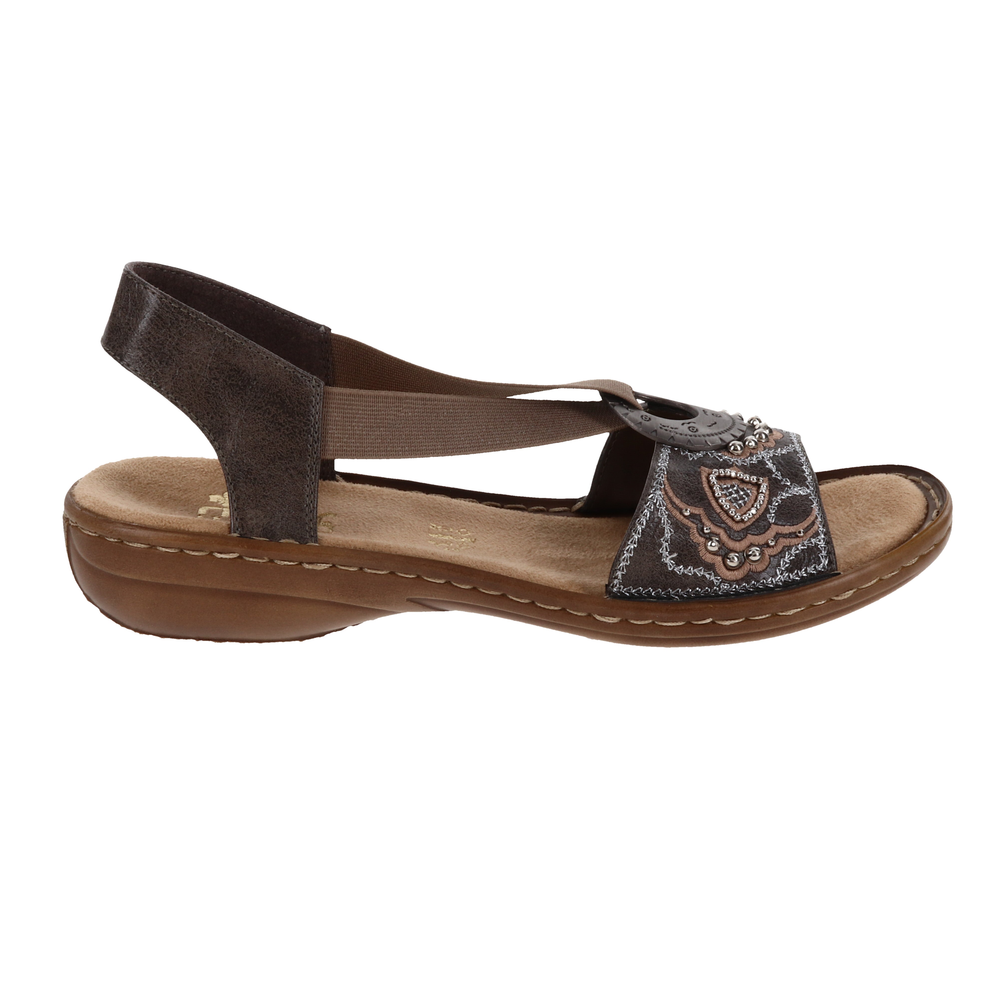 Rieker 608B9 Dark Brown Women's Comfortable Casual Shoes for Walking, Work & Everyday Wear