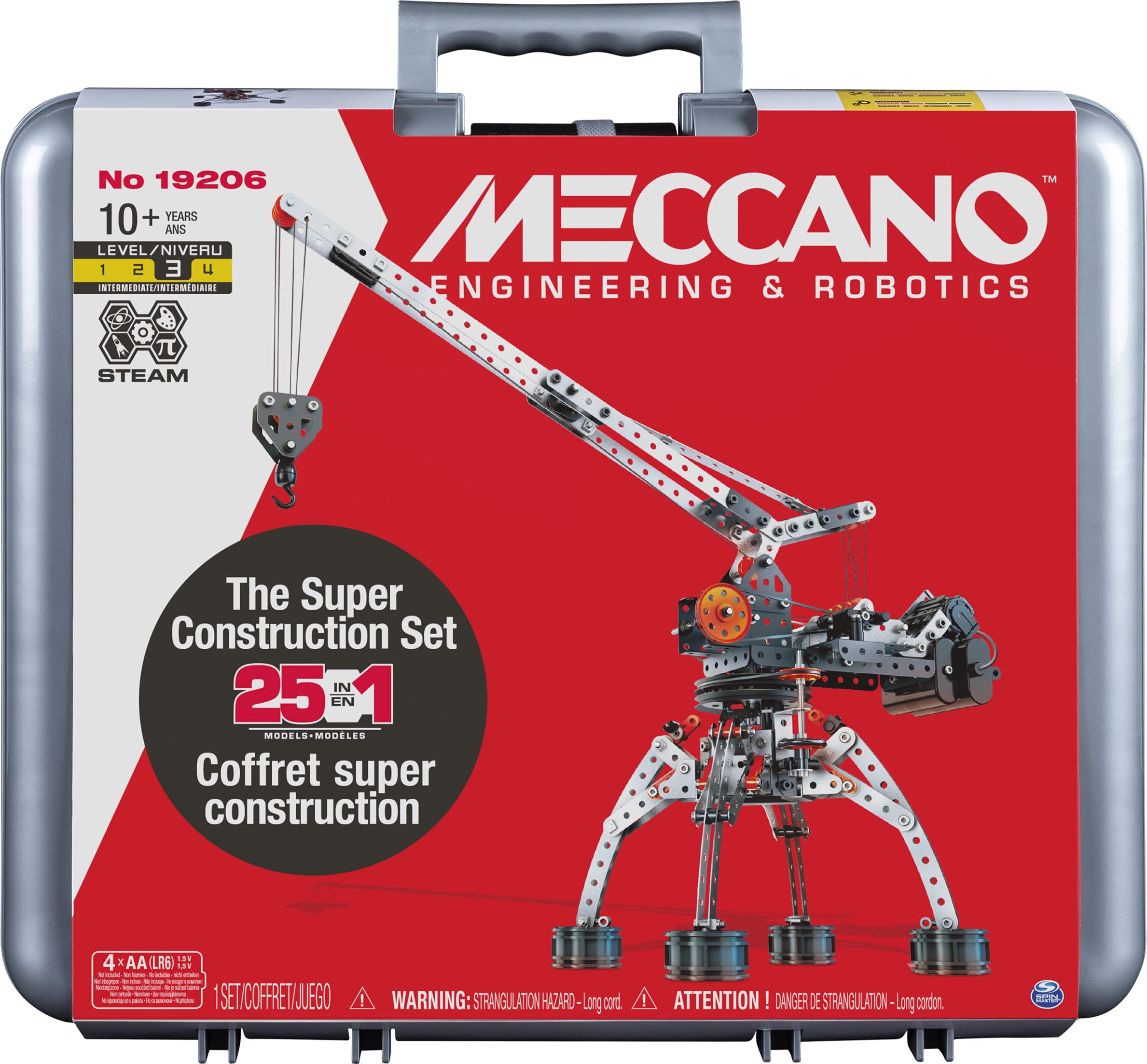 MECCANO Super Construction Building Set - STEM Educational Toys for Kids Ages 8+, 25+ Model Kit with Real Tools & Parts - Perfect for School Projects, Birthday Gifts & Creative Play