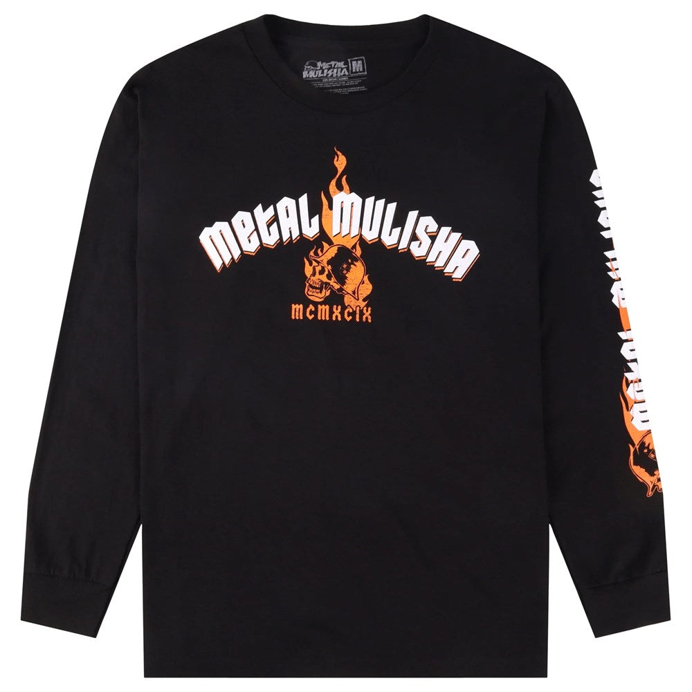 Metal Mulisha Fire Long Sleeve T-Shirt for Men - Graphic Tee with Flame Design - Perfect for Motorcycle Riding, Skateboarding & Streetwear Fashion