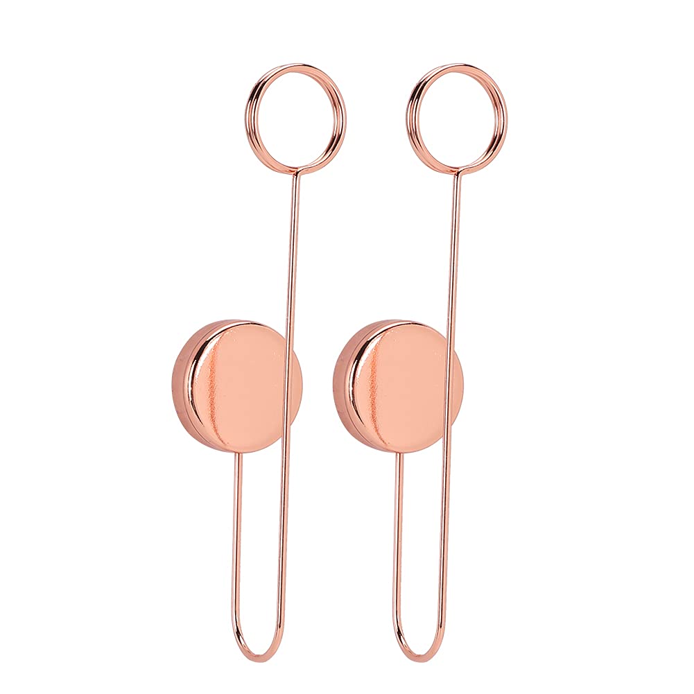 nwejron Double-Sided Adhesive Wall Stickers - Rose Gold Note Clips & Picture Hanging Clips for Home Office Decor | Perfect for Photos, Memos, and Lightweight Wall Art Organization