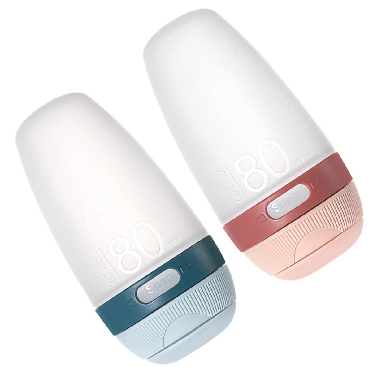 2-Pack Portable Silicone Travel Bottles for Shampoo & Toiletries - Leak-Proof, Squeezable, TSA Approved - Perfect for Air Travel, Gym, Camping & Vacation Essentials