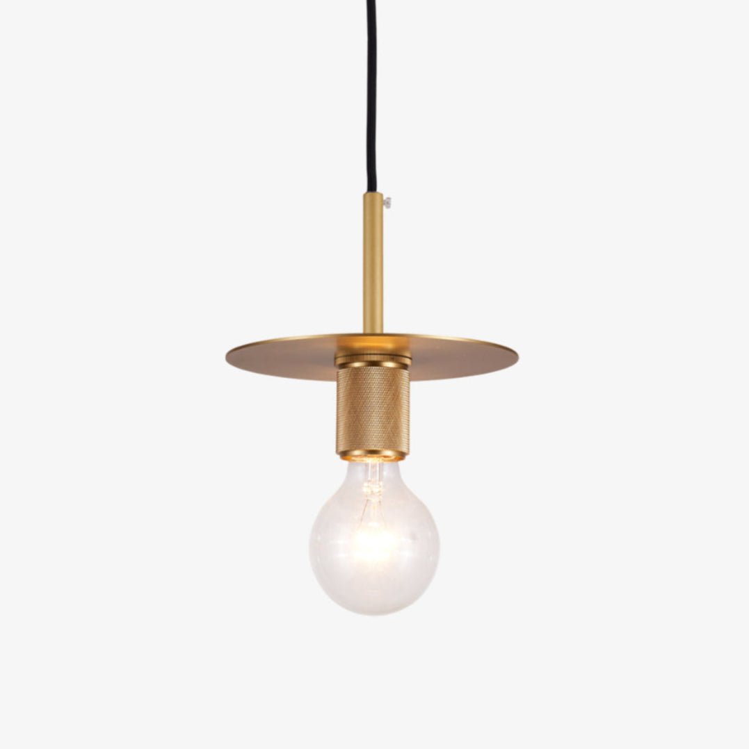 Vintage Gleam Brass Pendant Light - Elegant Industrial Ceiling Fixture for Kitchen Island, Dining Room & Bedroom Lighting
