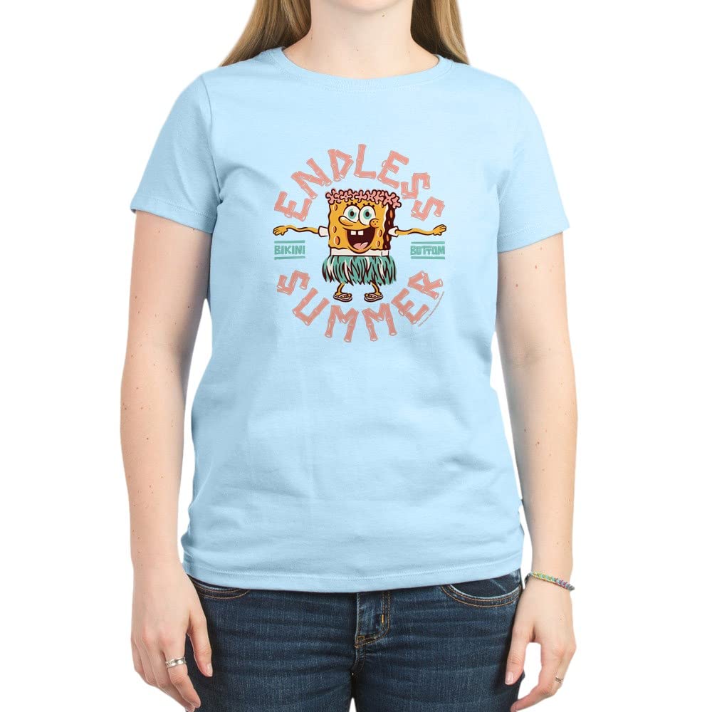 Spongebob Squarepants Women's T-Shirt - Soft Cotton Crew Neck Tee for Casual Wear, Funny Cartoon Graphic Tee, Gift for Fans | Perfect for Everyday Outfits, Parties, and Nickelodeon Lovers