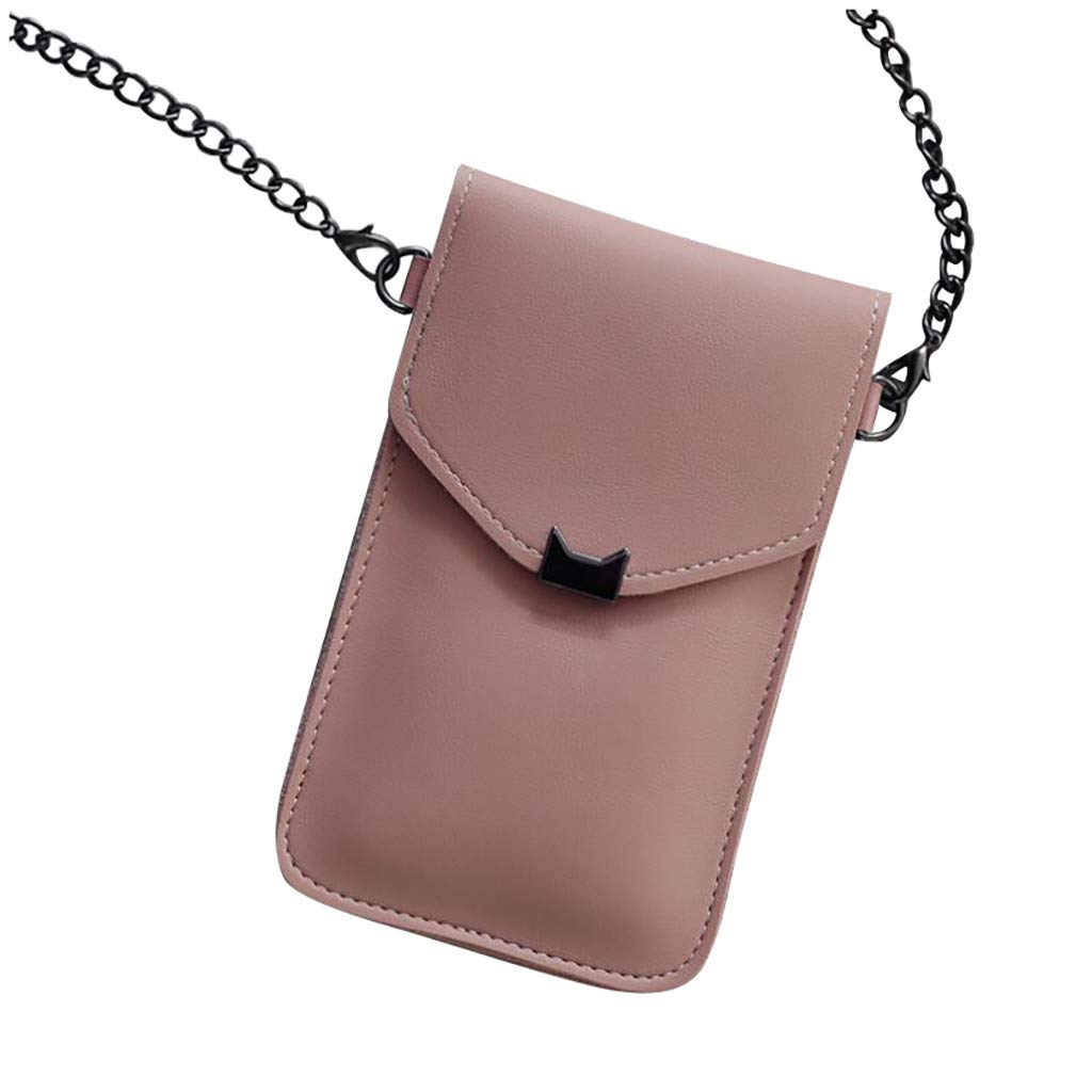 Qwent Women's Touchable Leather Crossbody Shoulder Bag - Mini Phone Wallet Purse for Everyday Use, Travel & Halloween Outfits