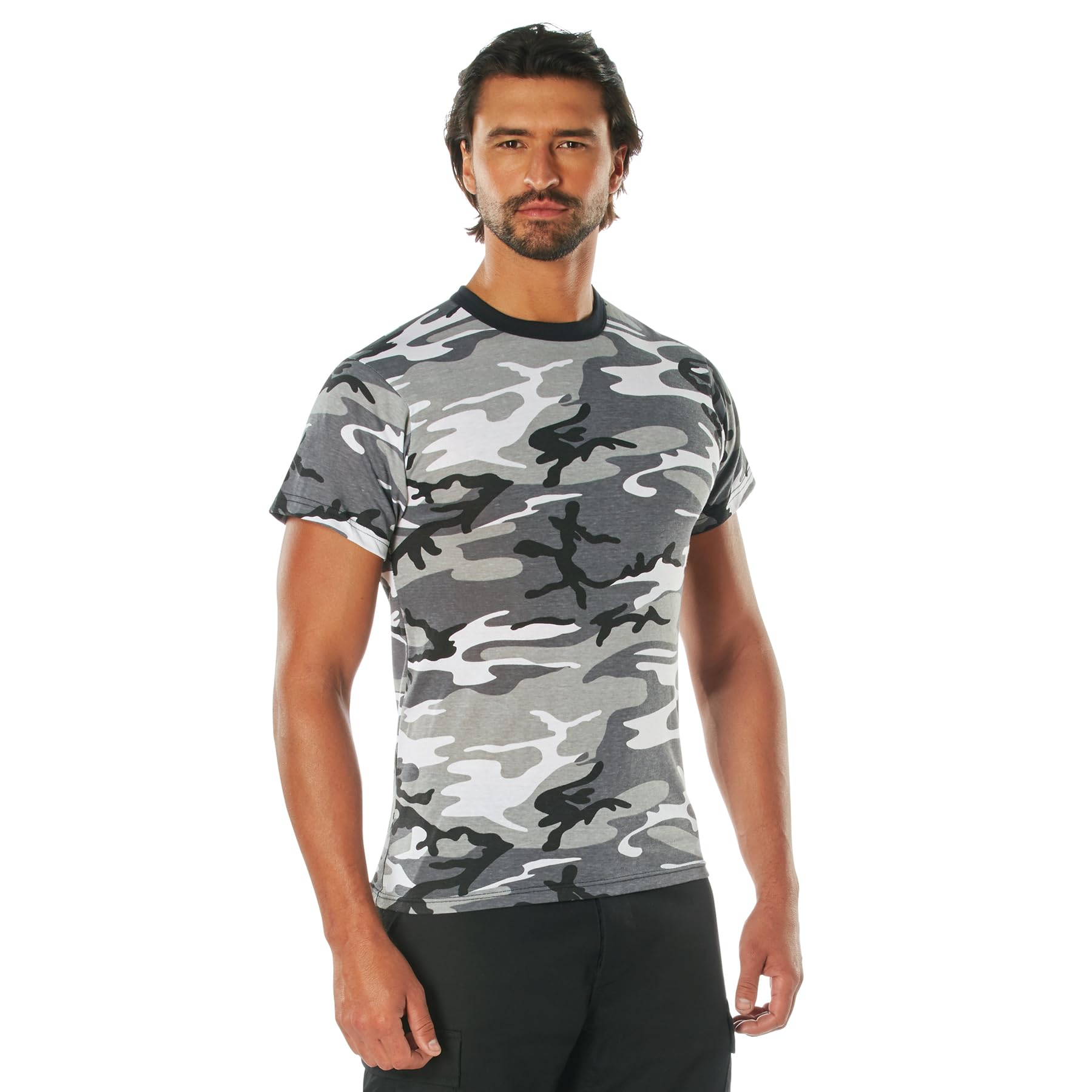 Rothco Camo T-Shirt - Durable Military Style Cotton Tee for Men | Tactical Outdoor & Casual Wear
