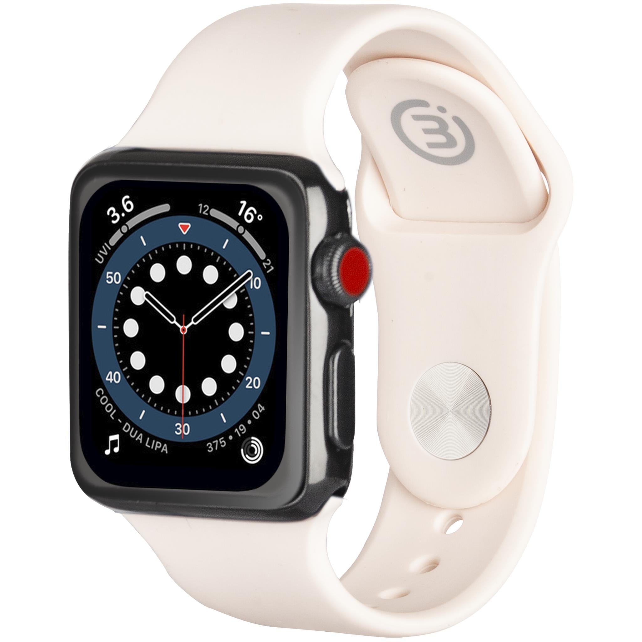 3sixT Soft Silicone Replacement Band for Apple Watch Series 1-8 (38mm/40mm) - Comfortable Pink Sport Strap for Women & Men | Perfect for Workouts, Running & Daily Wear