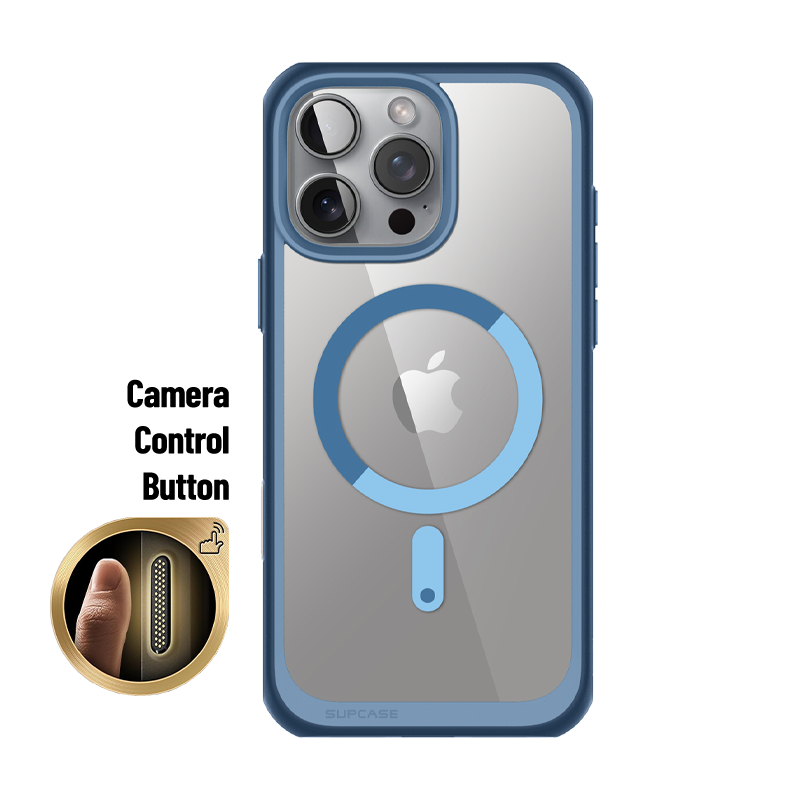 iPhone 16 Pro Max Case - 6.9 Inch Unicorn Beetle MAG Slim Clear Protective Cover with MagSafe & Camera Control Button | Shockproof & Scratch Resistant | Perfect for Work, Travel & Outdoor Activities (Blue)